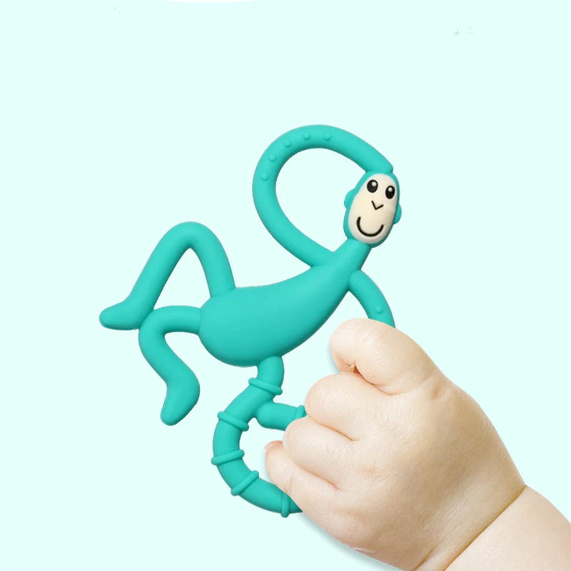 Teether Pain Tool Cartoon Monkey Toddler Molar Natural Stop Sucking Thumb Toys - Image 2