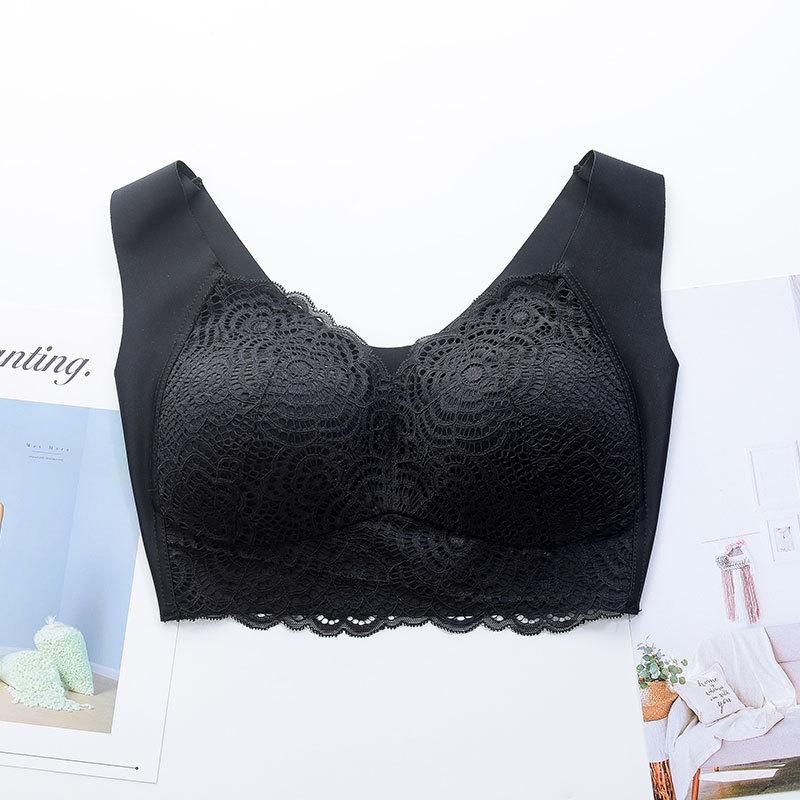 Thin Section Seamless-Ring Gather Bra - Image 15