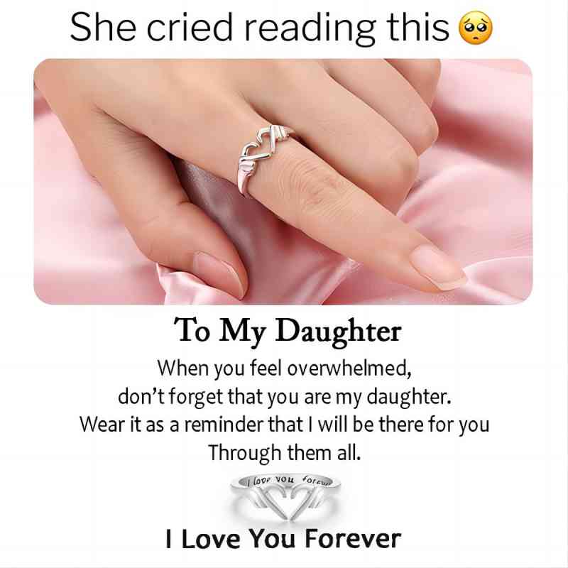 To My Daughter ‘I Love You Forever’ Heart Ring - Image 2