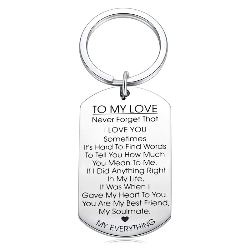 TO MY LOVE Motivational Keychain - Image 16