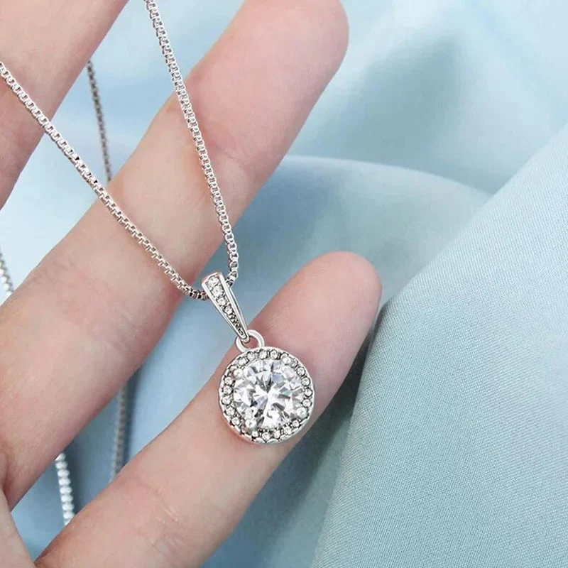 To My Soulmate Sparkling Round Created Necklace - š„š„Pre-sale For A Limited Time With The Lowest Discount - Image 3