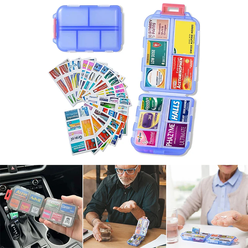 Travel Pill Organizer Box (161 Labels for Customization) - Image 17