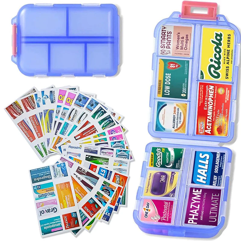Travel Pill Organizer Box (161 Labels for Customization) - Image 18