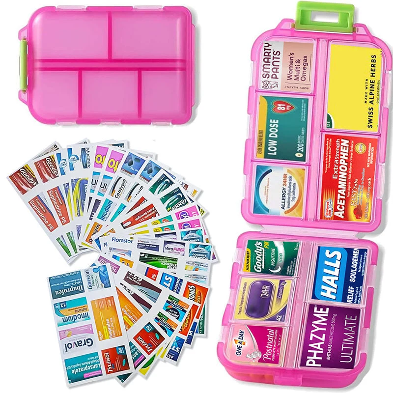 Travel Pill Organizer Box (161 Labels for Customization) - Image 19