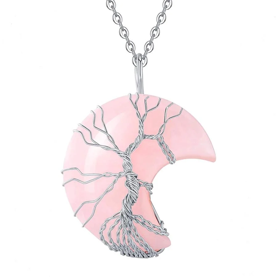 Tree of Life Crescent Moon Necklace - Image 3