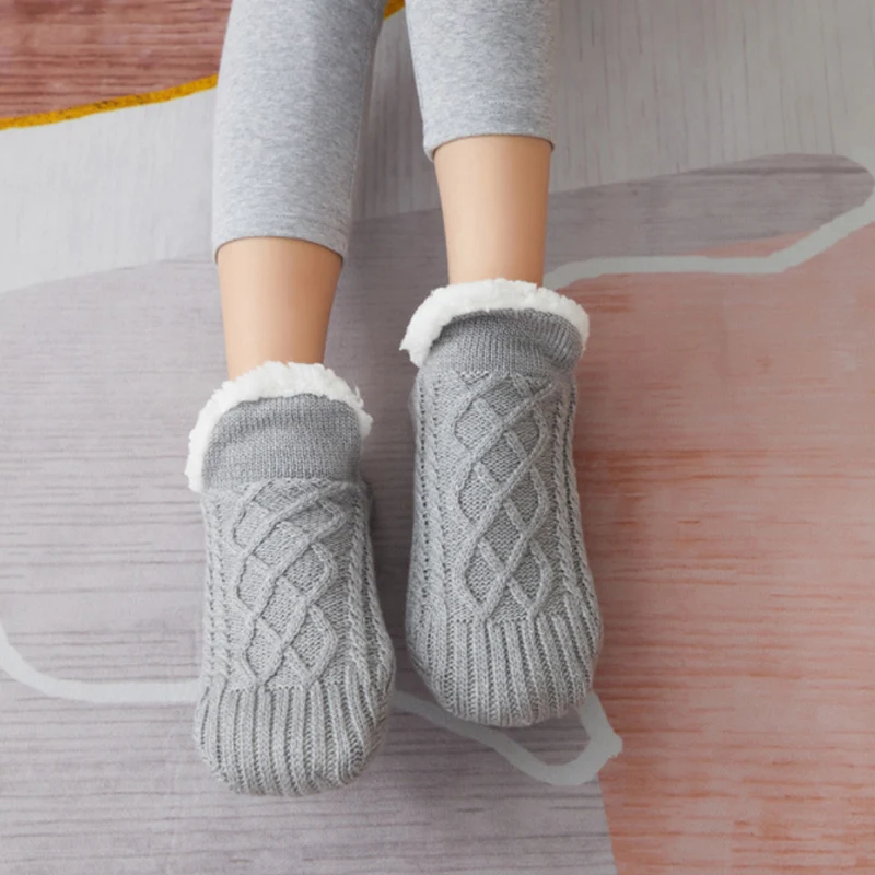 V-mouth Fluffy Slipper Socks - Image 7