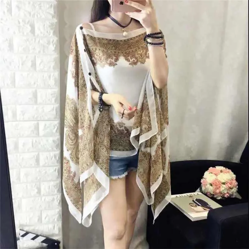 Versatile Sun Protection Chiffon Shawl - Image 11