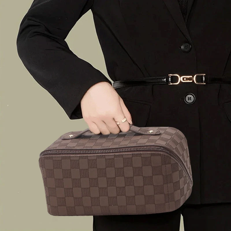 Vintage Check Cosmetic Bag - Image 3