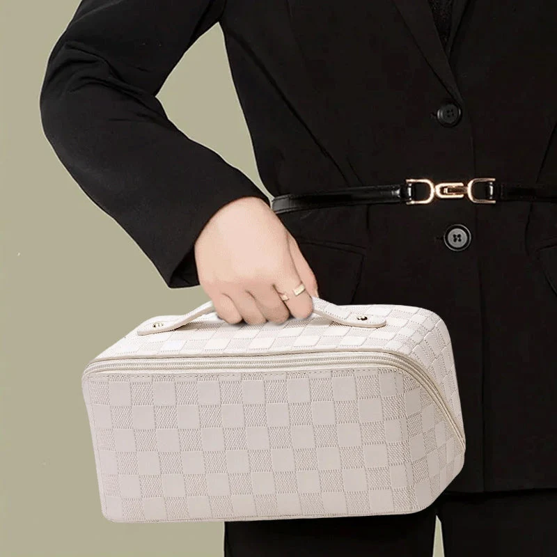 Vintage Check Cosmetic Bag - Image 4