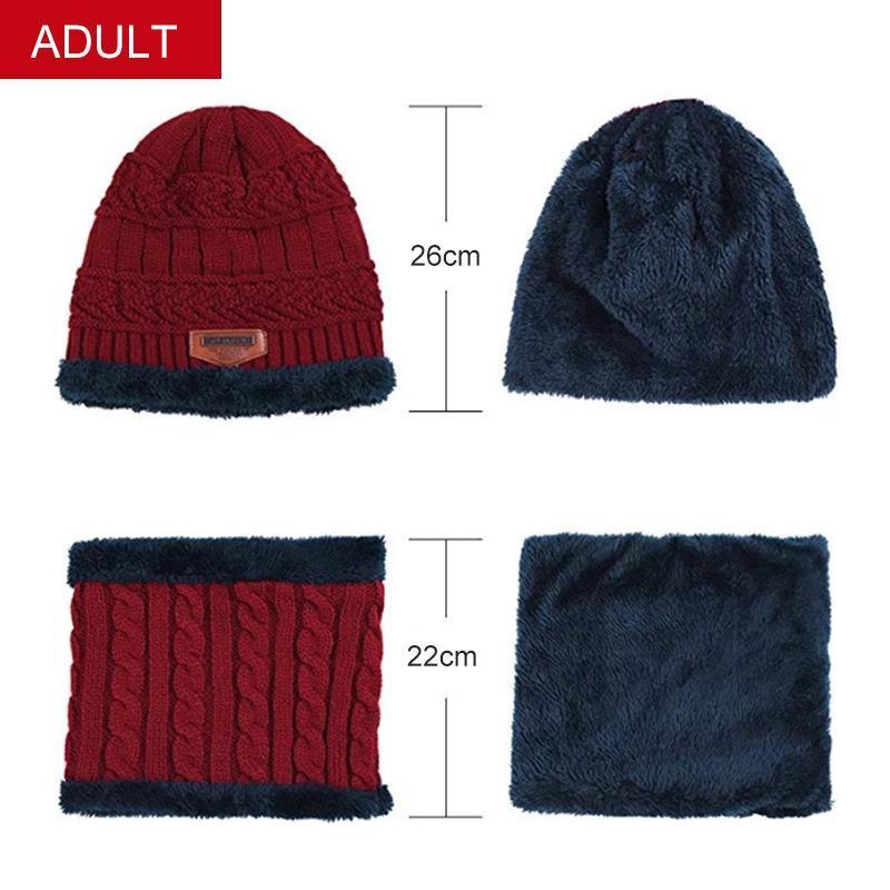 Warm Beanie Cap With Scarf - Image 12