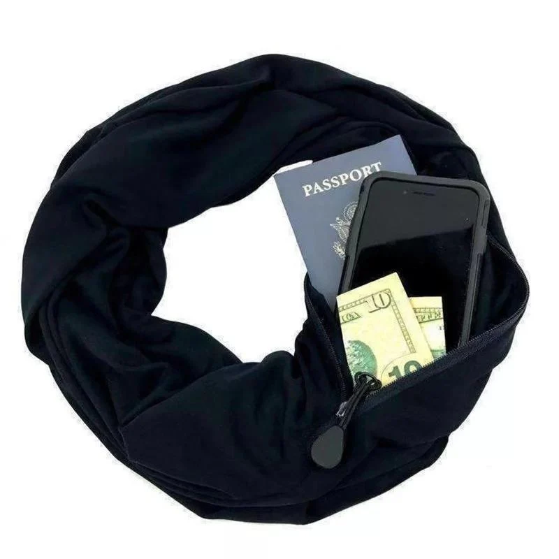 Warm Muffler With Hidden Pocket For Winter - Image 13