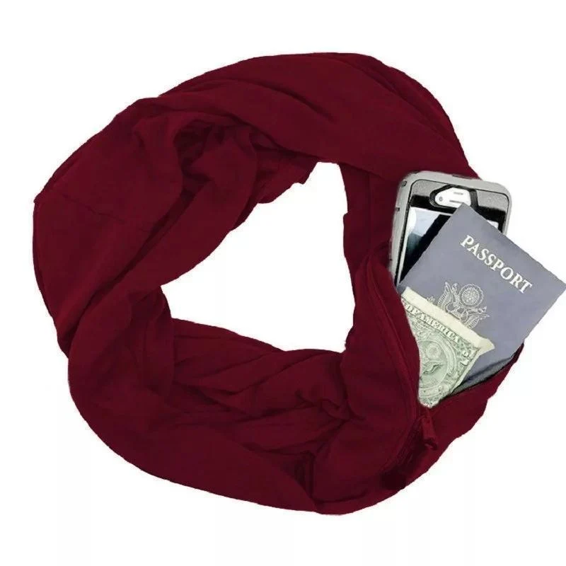 Warm Muffler With Hidden Pocket For Winter - Image 9