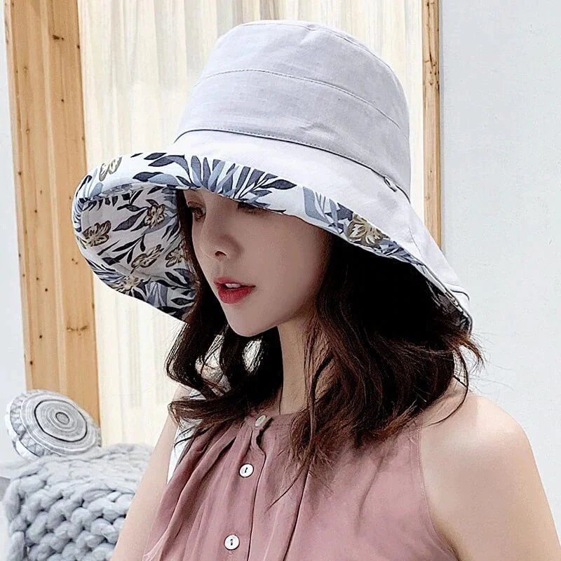 Wide Brim Cotton Summer Hat - Image 6