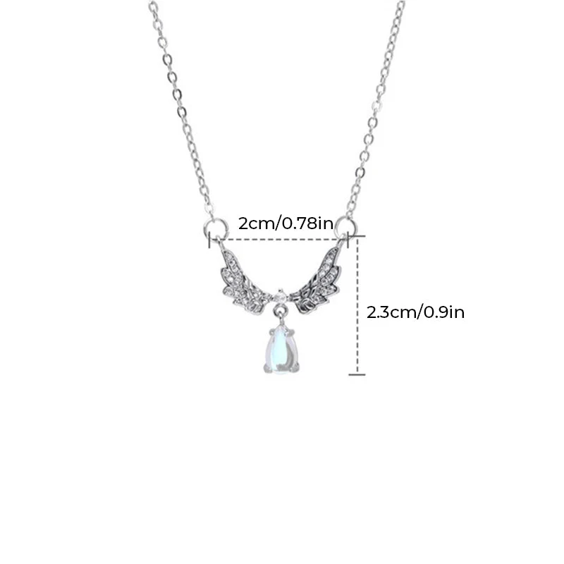 Wing Moonstone Pendant Necklace - Image 12