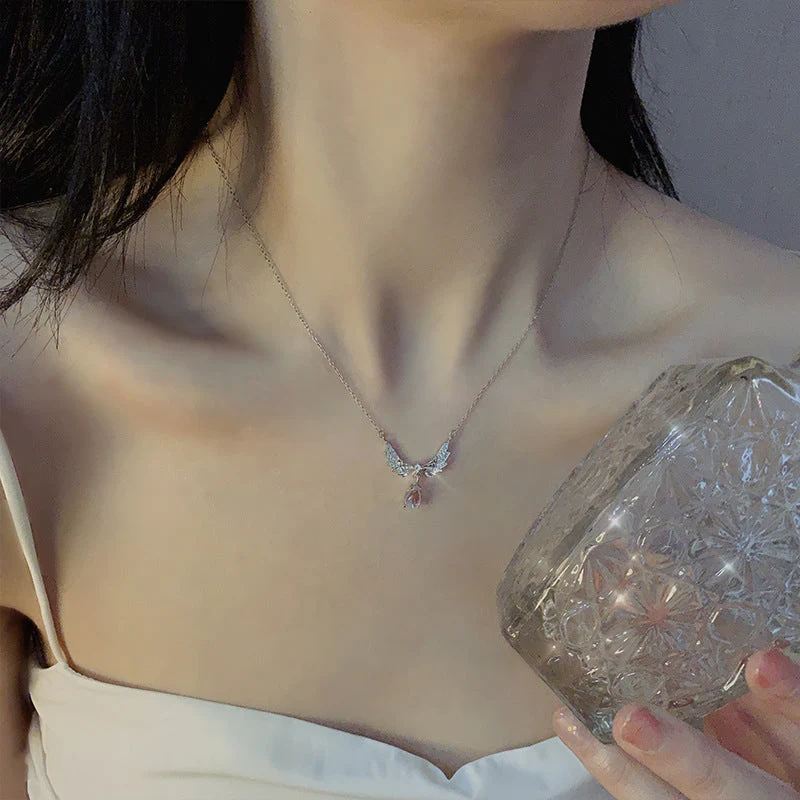 Wing Moonstone Pendant Necklace - Image 7