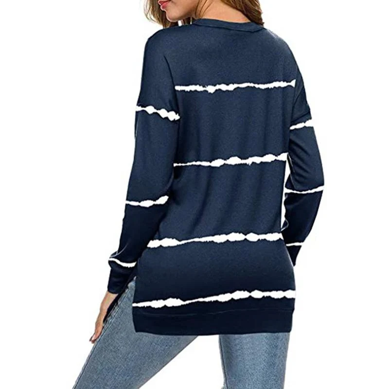 Women Casual Stripe Pullover - Image 14