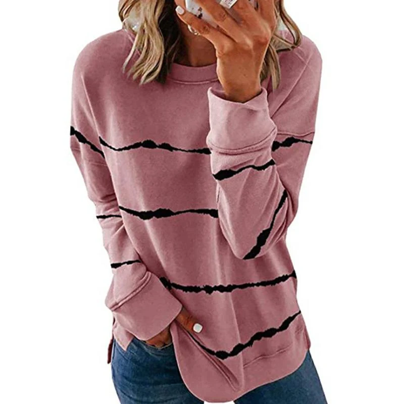 Women Casual Stripe Pullover - Image 3