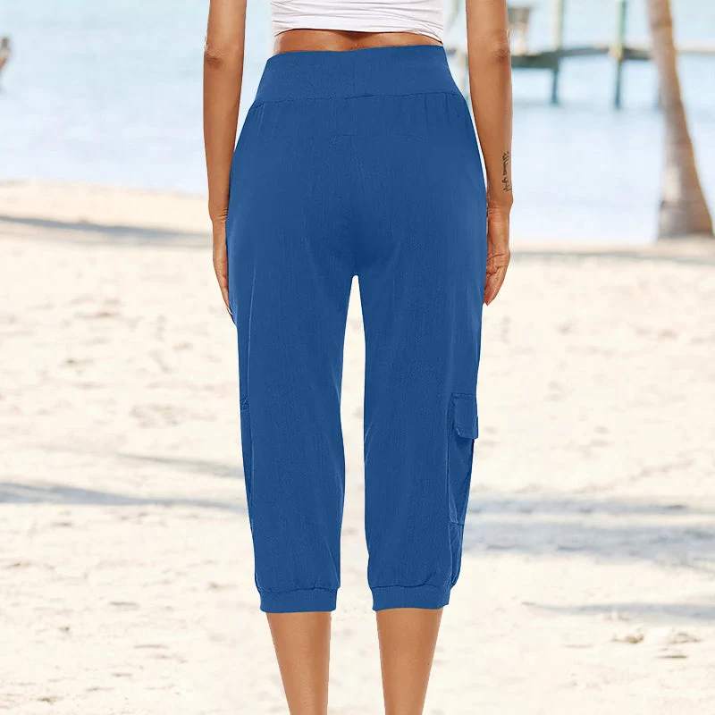 Women's Drawstring Cargo Pants - Image 18