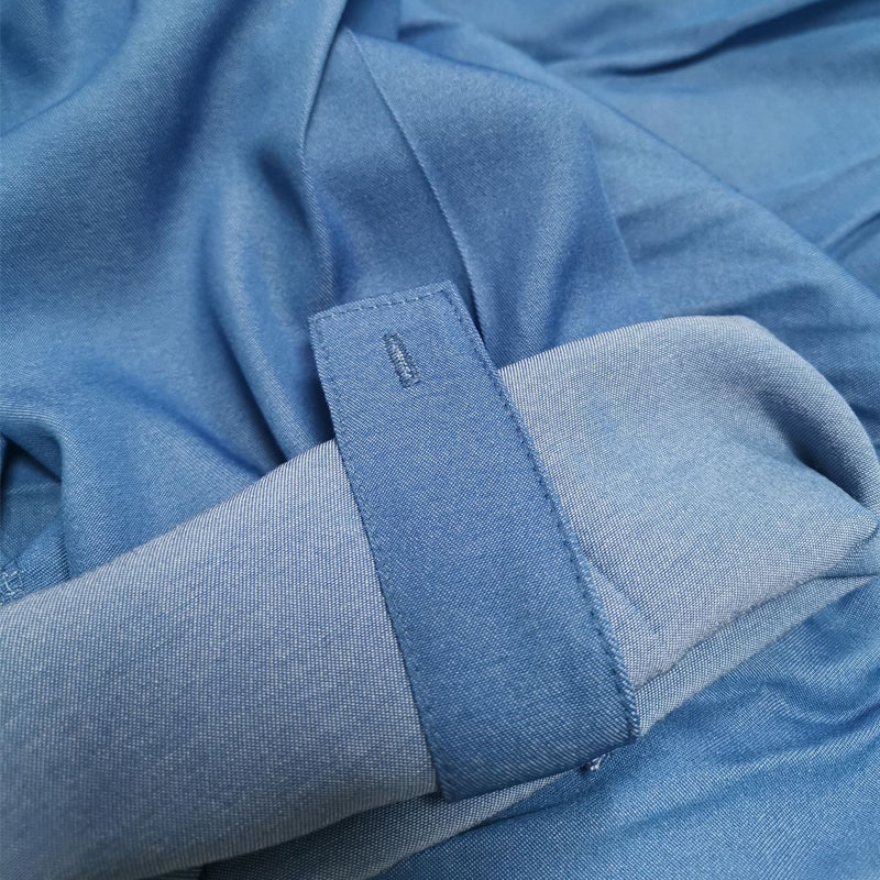 Women's Plain Denim Dress - Image 7