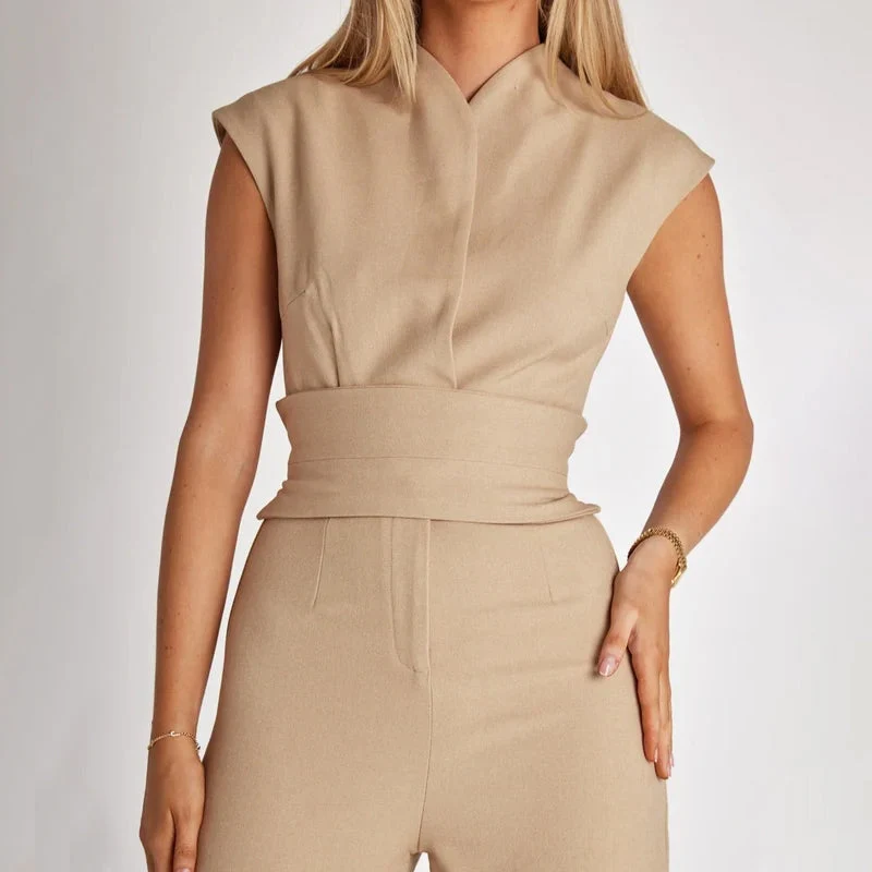 Women's Sleeveless Wide-Leg Jumpsuit - Image 9
