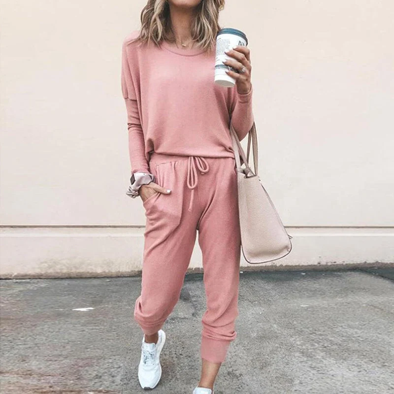 Women's Sweatsuit 2 Piece Jogger Pajamas Set - Image 6