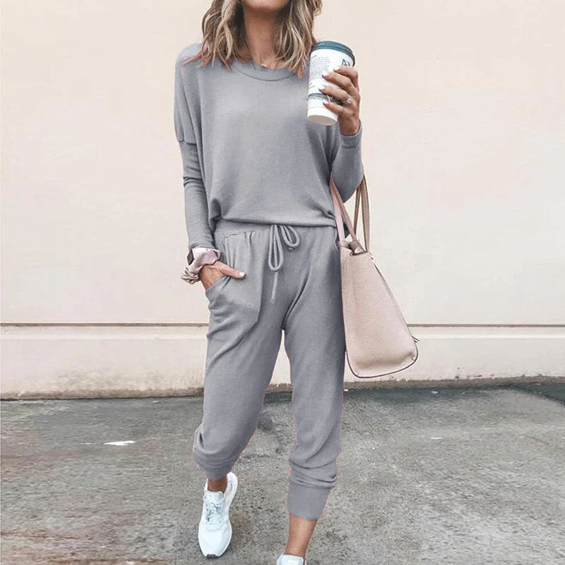Women's Sweatsuit 2 Piece Jogger Pajamas Set - Image 8