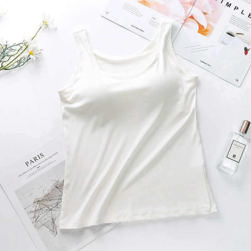 Women's Tank Top with Built-In Bra - Image 10