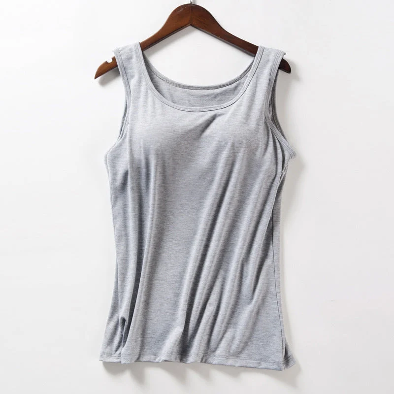Women's Tank Top with Built-In Bra - Image 19