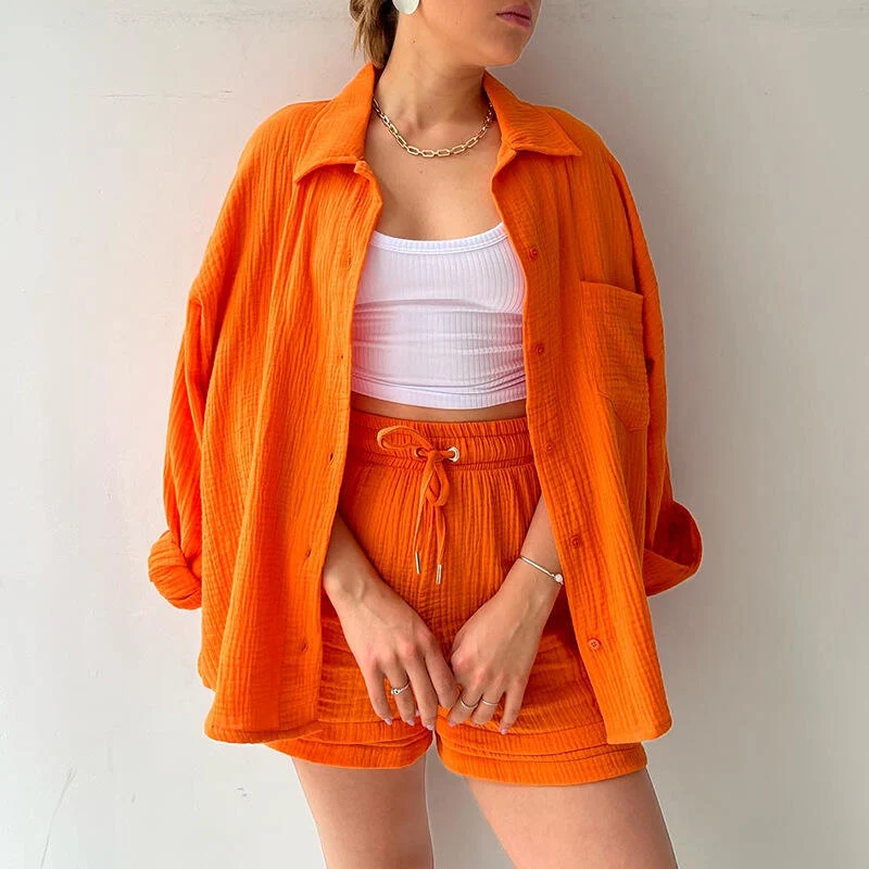 Women's Two-piece Long Sleeve Shirt Fashion Casual Suit - Image 13