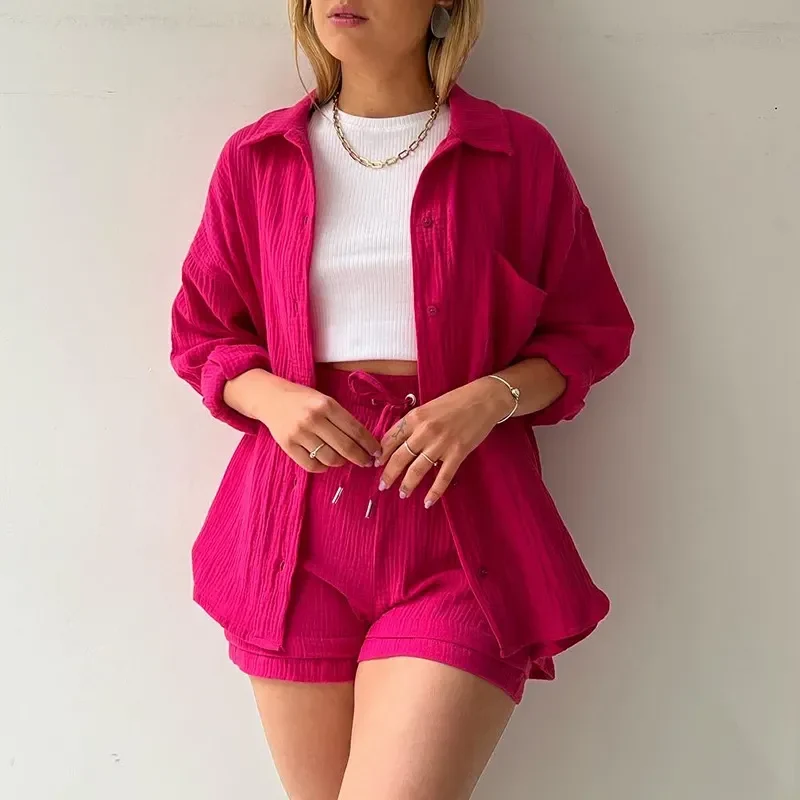 Women's Two-piece Long Sleeve Shirt Fashion Casual Suit - Image 16