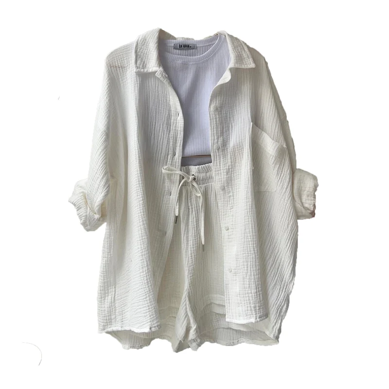 Women's Two-piece Long Sleeve Shirt Fashion Casual Suit - Image 8