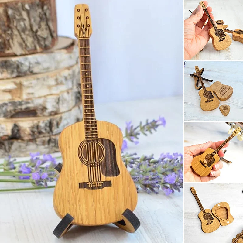 Wooden Acoustic Guitar Pick Box - Image 2