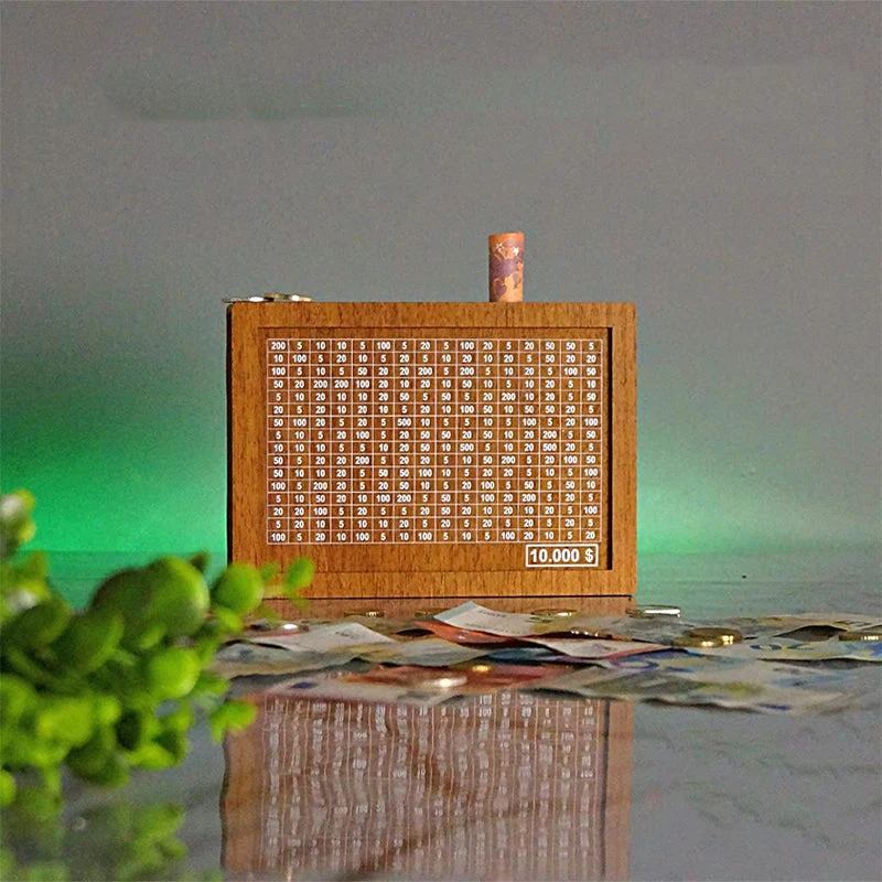 Wooden money box with engraved figures - Image 22